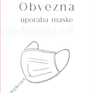 Obvezna uporaba maske - bela