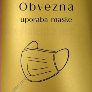 Obvezna uporaba maske - zlata