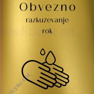 obvezno razkuževanje rok zlata