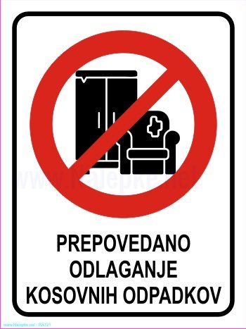Prepovedano odlaganje kosovnih odpadkov