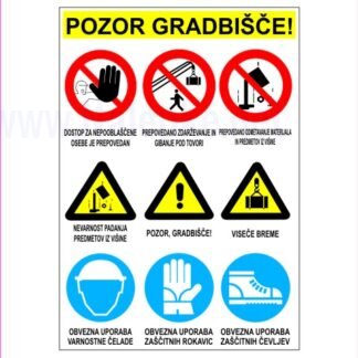 Gradbiščna tabla 100 x70 cm