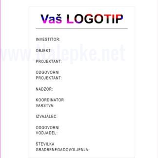 gradbiscna tabla z napisom