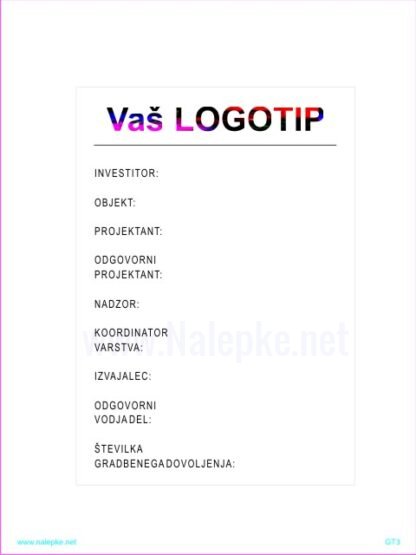 gradbiscna tabla z napisom