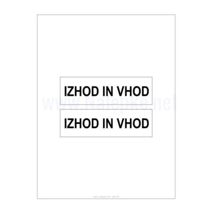 IZHOD IN VHOD komplet 2 kos